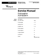 Предварительный просмотр 1 страницы Whirlpool ADP262WH Service Manual