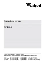 Preview for 1 page of Whirlpool AFG 3340 Instructions For Use Manual