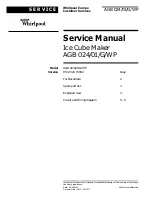 Whirlpool AGB 024/01/G/WP Service Manual preview