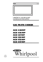 Whirlpool AGB 055/WP Installation, Operating And Maintenance Instructions For The Installer And The User preview