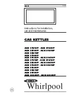 Предварительный просмотр 1 страницы Whirlpool AGB 371/WP Instructions For Installation, Use And Maintenance Manual