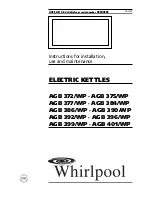 Предварительный просмотр 1 страницы Whirlpool AGB 372/WP Instructions For Installation, Use And Maintenance Manual