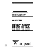 Whirlpool AGB 404/WP Installation, Operating And Maintenance Instructions preview