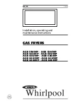 Preview for 1 page of Whirlpool AGB 432/WP Installation, Operating And Maintenance Instruction