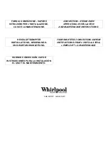 Whirlpool AGB 629/WP Operating, Installation And Maintenance Instructions preview