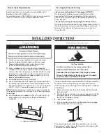 Preview for 7 page of Whirlpool AGP200VDW Installation Instructions Manual