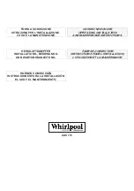 Whirlpool AGS 776 Operating, Installation And Maintenance Instructions предпросмотр