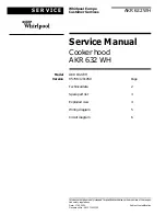 Preview for 1 page of Whirlpool AKR 632 WH Service Manual