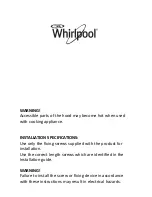 Предварительный просмотр 2 страницы Whirlpool AKR601FXIX Instructions For Use Manual