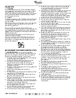 Предварительный просмотр 17 страницы Whirlpool AKR601FXIX Instructions For Use Manual