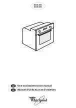 Preview for 1 page of Whirlpool AKZ 232 User And Maintenance Manual