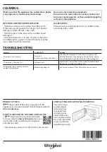 Предварительный просмотр 4 страницы Whirlpool AMW 4910/I Daily Reference Manual