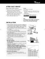 Предварительный просмотр 11 страницы Whirlpool ARC 0700 Instructions For Use Manual