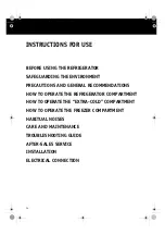 Preview for 1 page of Whirlpool ARC 4020 Instructions For Use Manual