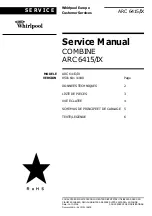 Preview for 1 page of Whirlpool ARC 6415/IX Service Manual