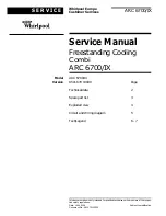 Whirlpool ARC 6700/IX Service Manual предпросмотр