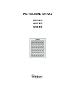 Whirlpool ARC1000 Instructions For Use Manual preview