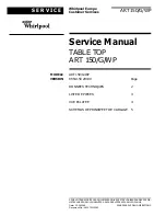 Предварительный просмотр 1 страницы Whirlpool ART 150G/WP Service Manual