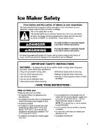 Preview for 3 page of Whirlpool Automatic Ice Maker User And Care Manual