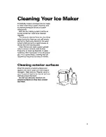 Preview for 9 page of Whirlpool Automatic Ice Maker User And Care Manual