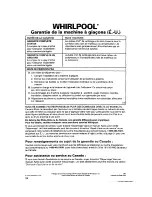 Preview for 46 page of Whirlpool Automatic Ice Maker User And Care Manual