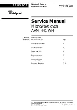 Whirlpool AVM 441 WH Service Manual preview