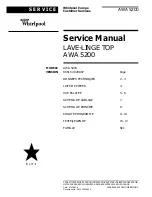 Предварительный просмотр 1 страницы Whirlpool AWA 5200 Service Manual