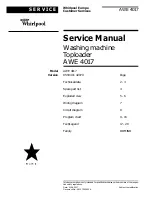 Предварительный просмотр 1 страницы Whirlpool AWE 4017 Service Manual