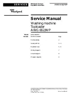 Предварительный просмотр 1 страницы Whirlpool AWG 166 Service Manual