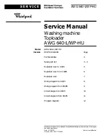 Предварительный просмотр 1 страницы Whirlpool AWG 640-1/WP-HU Service Manual