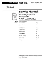 Whirlpool AWM 028 Service Manual предпросмотр