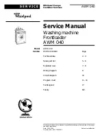 Предварительный просмотр 1 страницы Whirlpool AWM 040 Service Manual