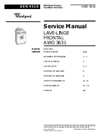 Whirlpool AWO 3631 Service Manual предпросмотр