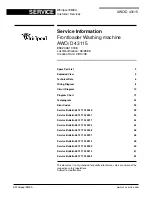 Whirlpool AWO/D 43115 Service Information предпросмотр