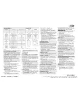 Предварительный просмотр 3 страницы Whirlpool AWSE7100 Programming Chart