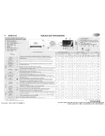 Предварительный просмотр 4 страницы Whirlpool AWSE7100 Programming Chart