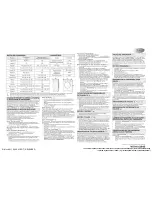 Предварительный просмотр 7 страницы Whirlpool AWSE7100 Programming Chart