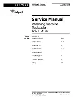 Предварительный просмотр 1 страницы Whirlpool AWT 2074 Service Manual