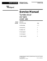 Предварительный просмотр 1 страницы Whirlpool AWZ 126 Service Manual