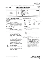 Preview for 4 page of Whirlpool AWZ 7913 Quick Reference Manual