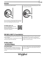 Preview for 9 page of Whirlpool AWZ10CDS/PRO Use, Care And Installation Manual