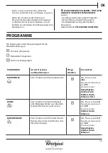 Preview for 39 page of Whirlpool AWZ8CD/PRO Health & Safety, Use & Care And Installation Manual