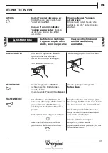 Preview for 43 page of Whirlpool AWZ8CD/PRO Health & Safety, Use & Care And Installation Manual