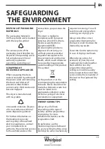 Preview for 111 page of Whirlpool AWZ8CD/PRO Health & Safety, Use & Care And Installation Manual