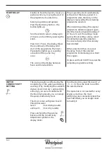 Preview for 122 page of Whirlpool AWZ8CD/PRO Health & Safety, Use & Care And Installation Manual