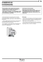 Предварительный просмотр 67 страницы Whirlpool B TNF 5323 W Health & Safety, Use And Care And Installation Manual