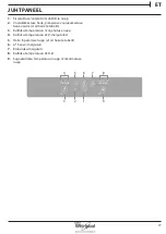 Предварительный просмотр 77 страницы Whirlpool B TNF 5323 W Health & Safety, Use And Care And Installation Manual