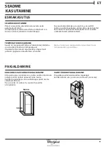 Предварительный просмотр 81 страницы Whirlpool B TNF 5323 W Health & Safety, Use And Care And Installation Manual