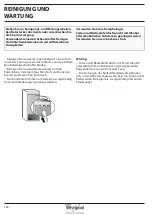 Предварительный просмотр 136 страницы Whirlpool B TNF 5323 W Health & Safety, Use And Care And Installation Manual