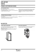 Предварительный просмотр 242 страницы Whirlpool B TNF 5323 W Health & Safety, Use And Care And Installation Manual